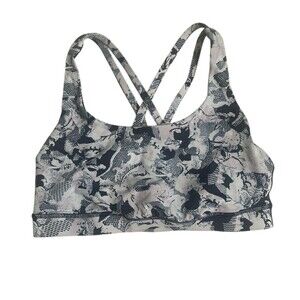 Lululemon Women’s Blue, Gray, Pink Strappy Racerback Sports Bra Size S/M